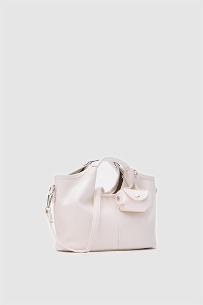 Mini Aksesuarlı Çanta Krem