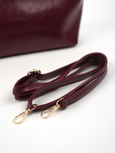 Ön Kemerli Çanta Bordo