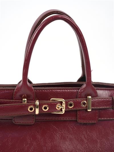 Ön Kemerli Çanta Bordo