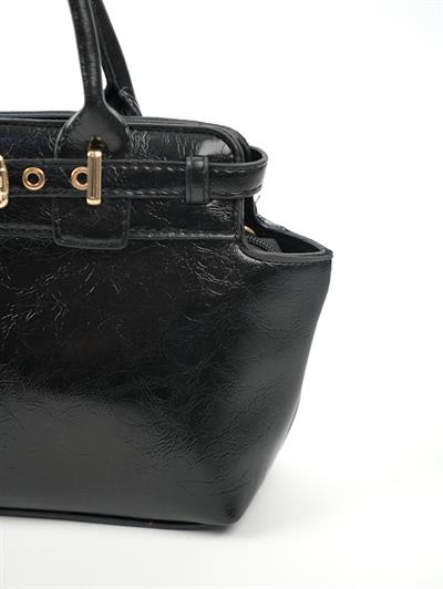 Ön Kemerli Çanta Siyah