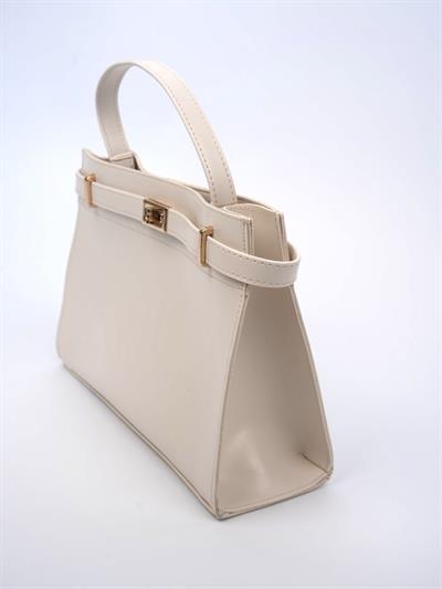 Ön Kilitli Çanta Bej