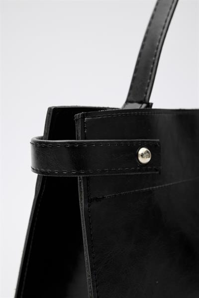 Ön Kilitli Çanta Siyah