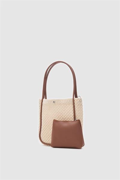 Örme Çanta Bej