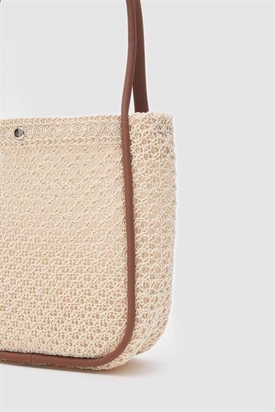 Örme Çanta Bej