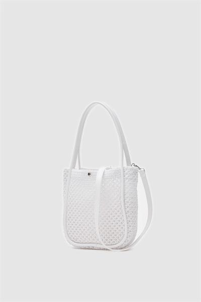 Örme Çanta Beyaz