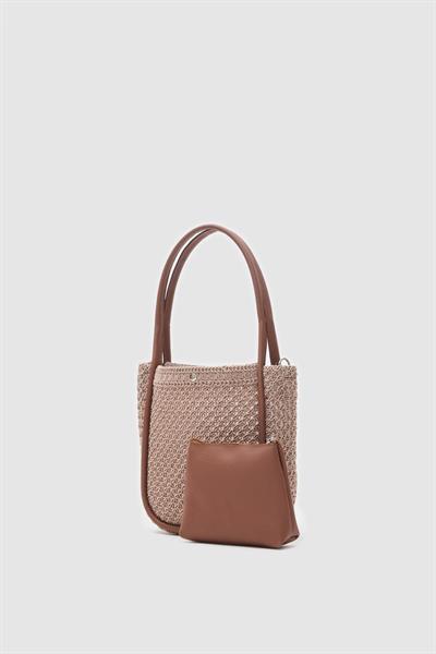 Örme Çanta Vizon