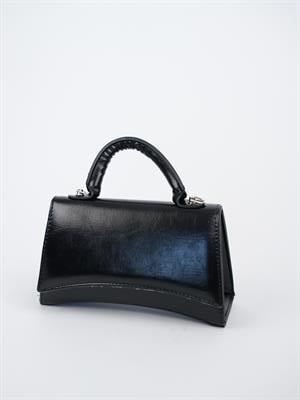 Oval Kavisli Çanta Siyah