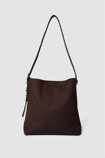 Süet Salaş Çanta Kahverengi