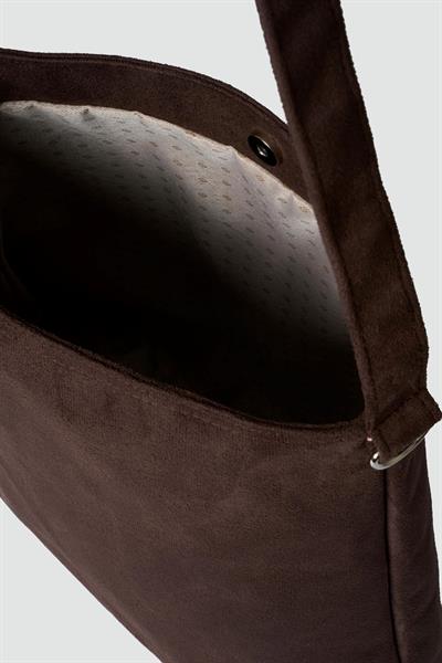 Süet Salaş Çanta Kahverengi