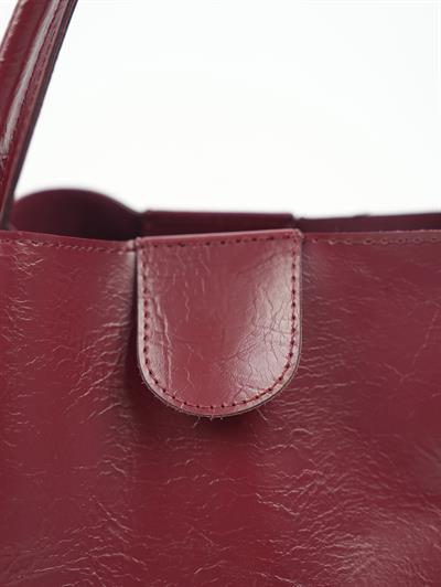 Suni Deri Çanta Bordo