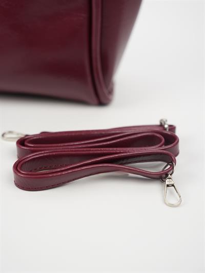 Suni Deri Çanta Bordo