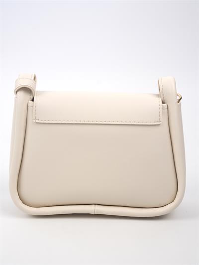 Tokalı Deri Çanta Krem