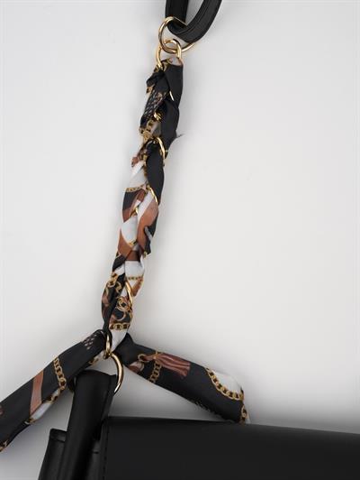 Tokalı Deri Çanta Siyah