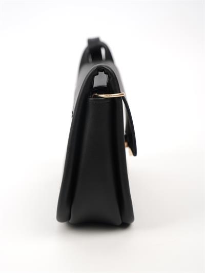 Tokalı Deri Çanta Siyah