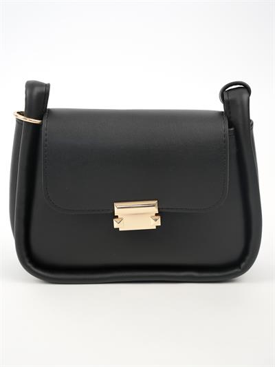 Tokalı Deri Çanta Siyah