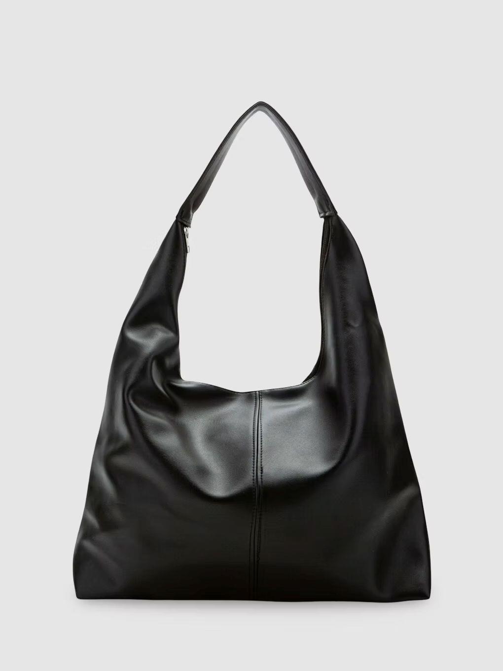 Deri Omuz Çantası Siyah