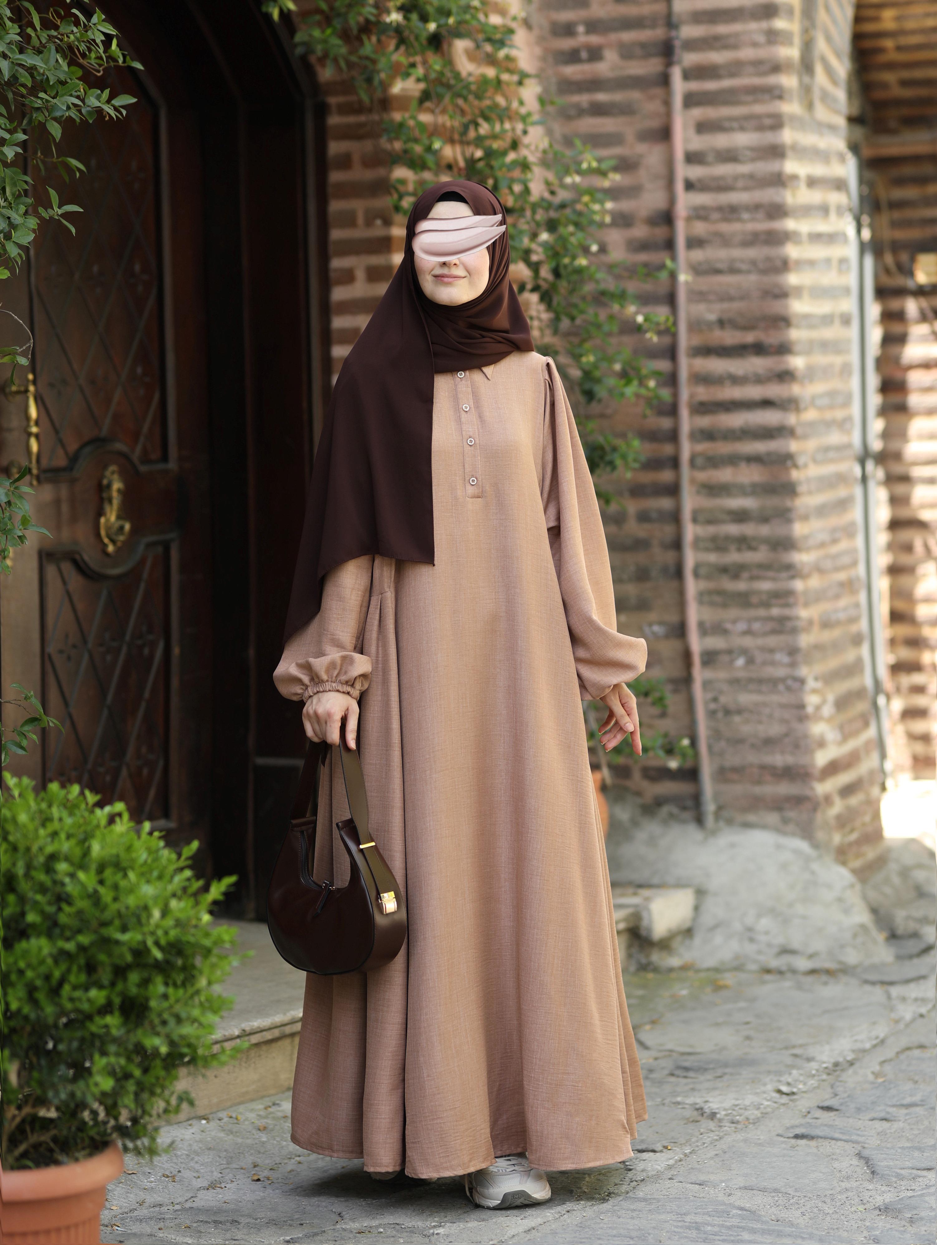 Mavera Sütlü Kahve Elbise