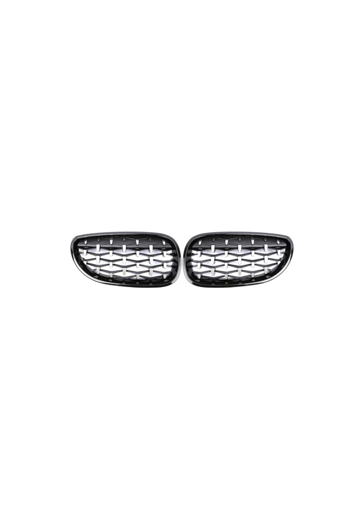 5 SERISI E60 2004-2009 IÇIN UYUMLU DIAMOND PANJUR (BÖBREK) PIANO BLACK  ÇERÇEVE