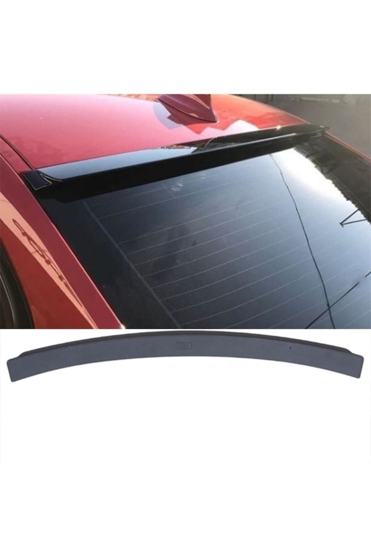Bmw 3 Serisi F30 Uyumlu Cam Üstü Spoiler, Parlak Siyah, Abs Plastik, Piano Black Düz Model