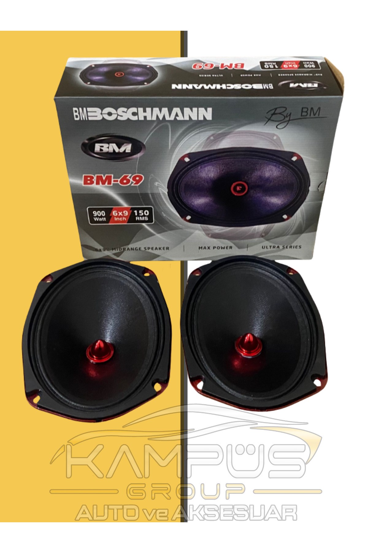 Boschmann Bm-69 Oto Midrange Oval 6x9 Inç 900 Watt (150 Rms) 2 Adet