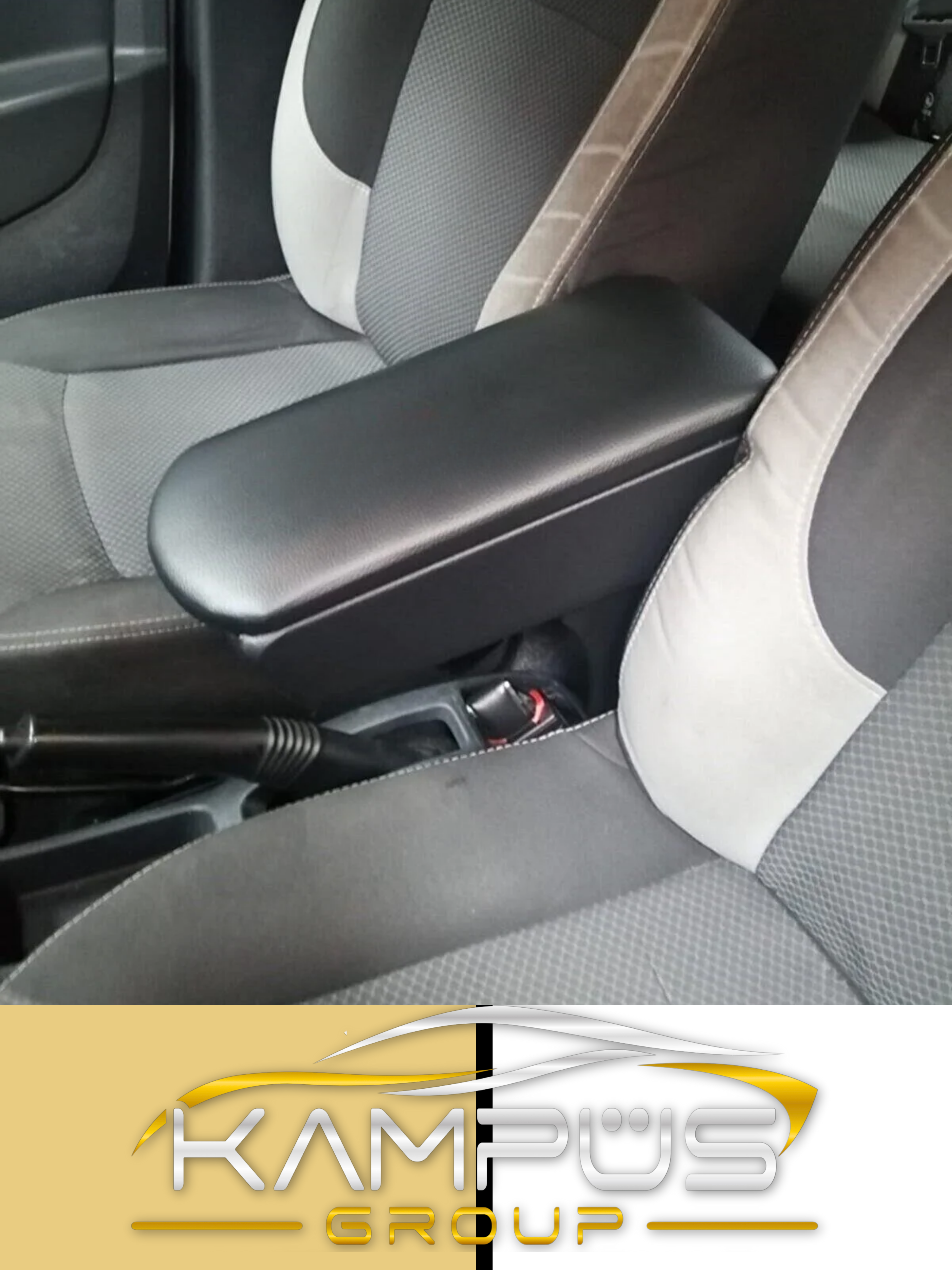 CARFACE Hyundai Accent Admire Deri Kol Dayama Kolçak Siyah Özel Üretim Mdf