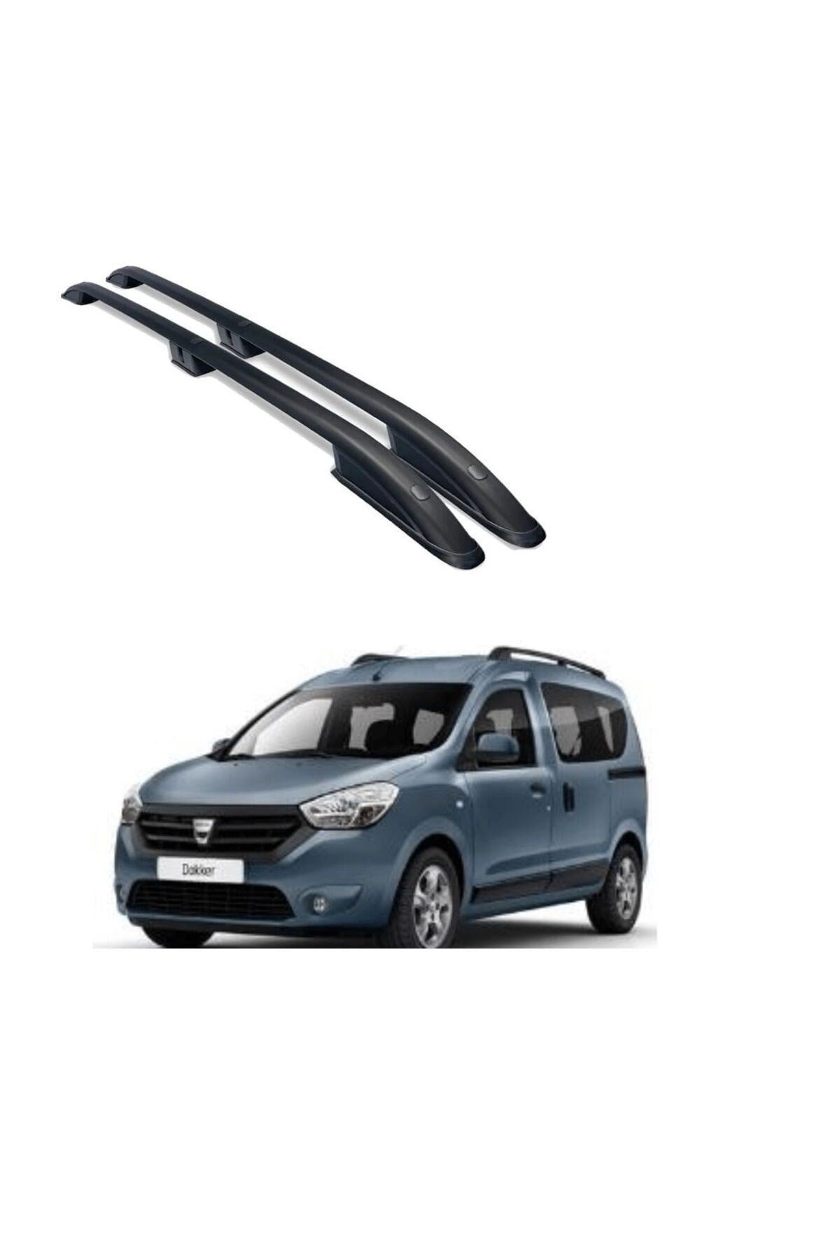 Dacia dokker tavan çıtası port bagaj taşıyıcı siyah 2013+