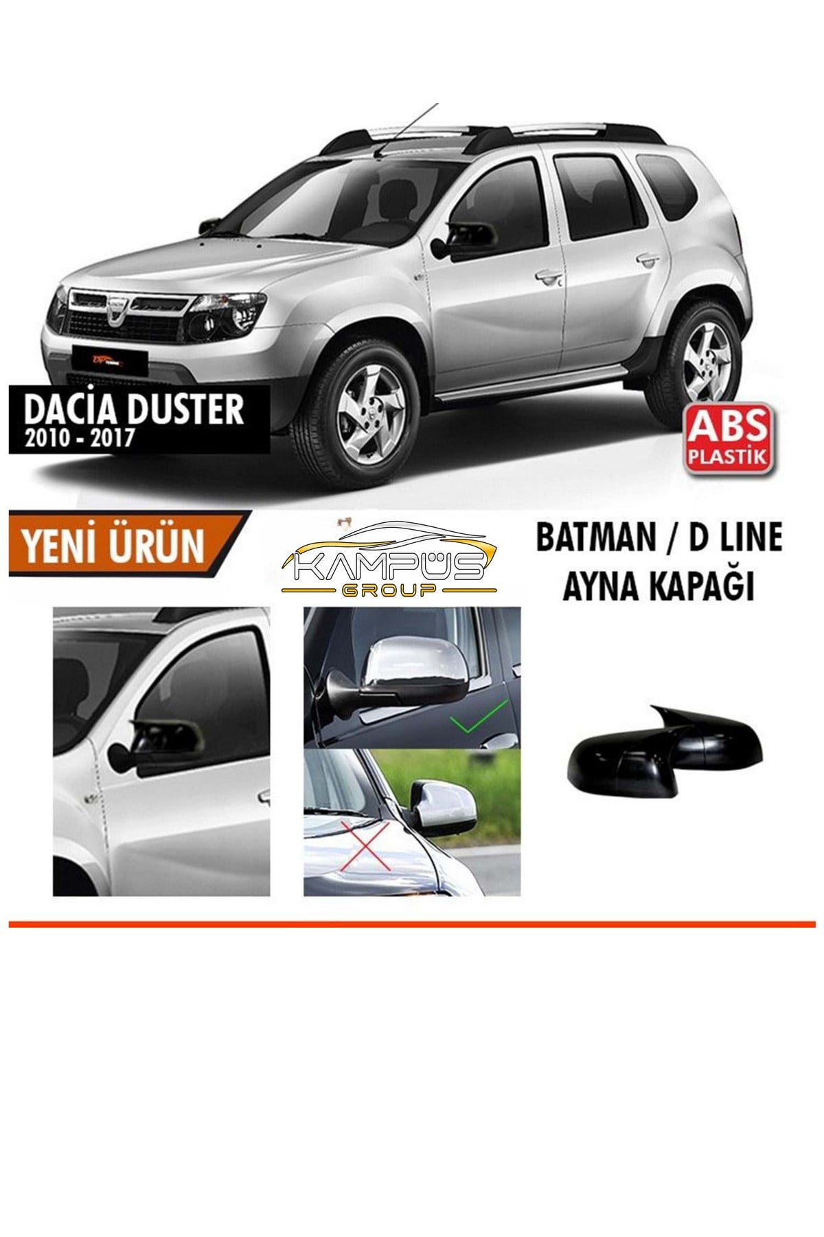 Dacia Duster 1 FL 2010-2017 Batman Yarasa Ayna Kapağı