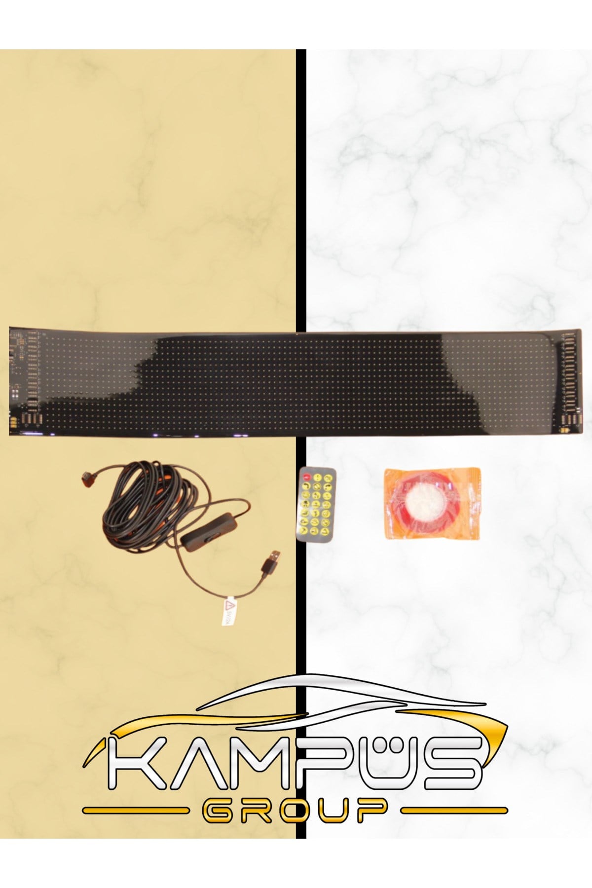 Esnek Katlanabilir Panel Led Cama Yapışır Uygulama İle Kontrol Dijital Tabela Kayar 90cm LED