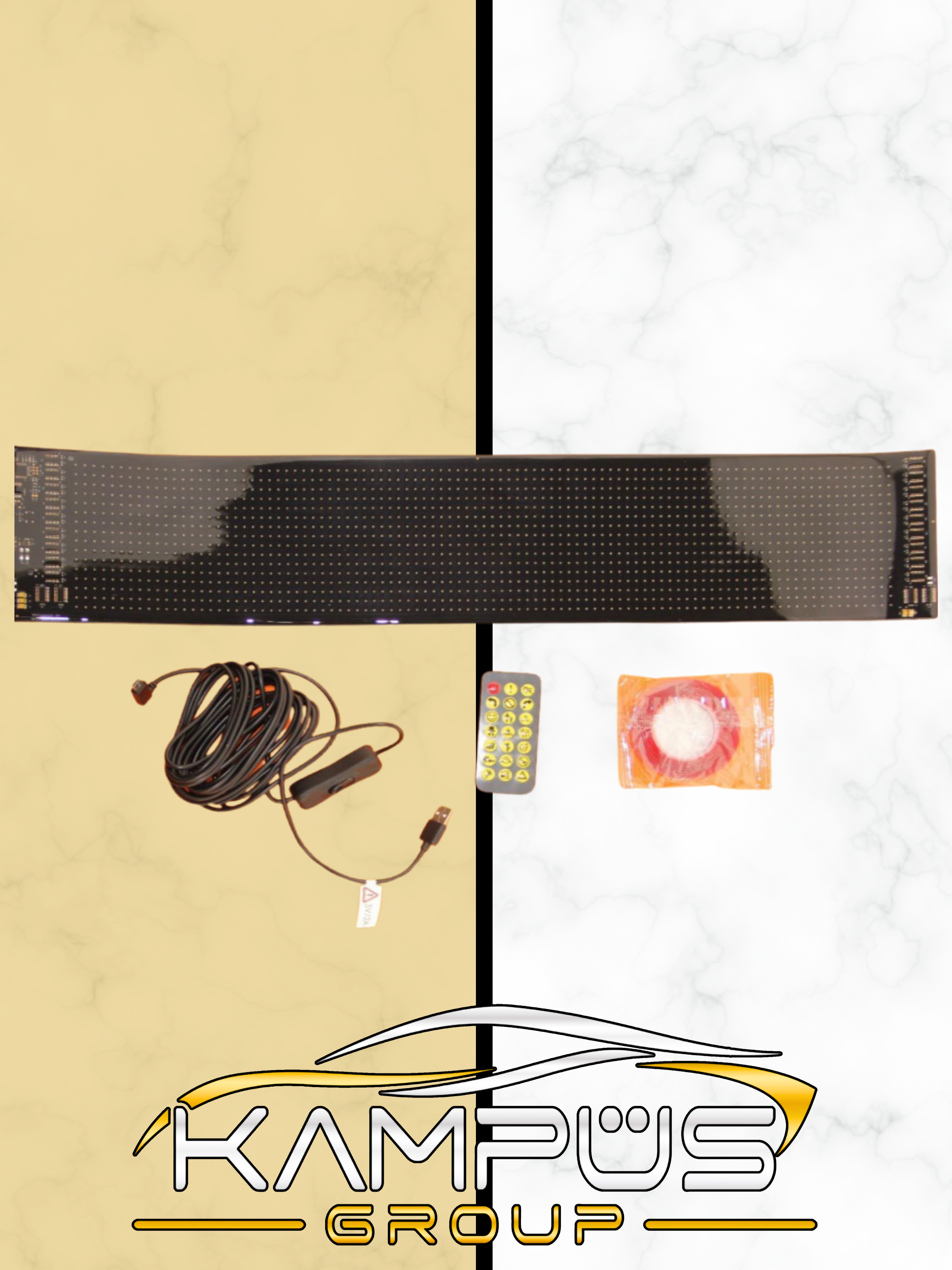 Esnek Katlanabilir Panel Led Cama Yapışır Uygulama İle Kontrol Dijital Tabela Kayar 90cm LED