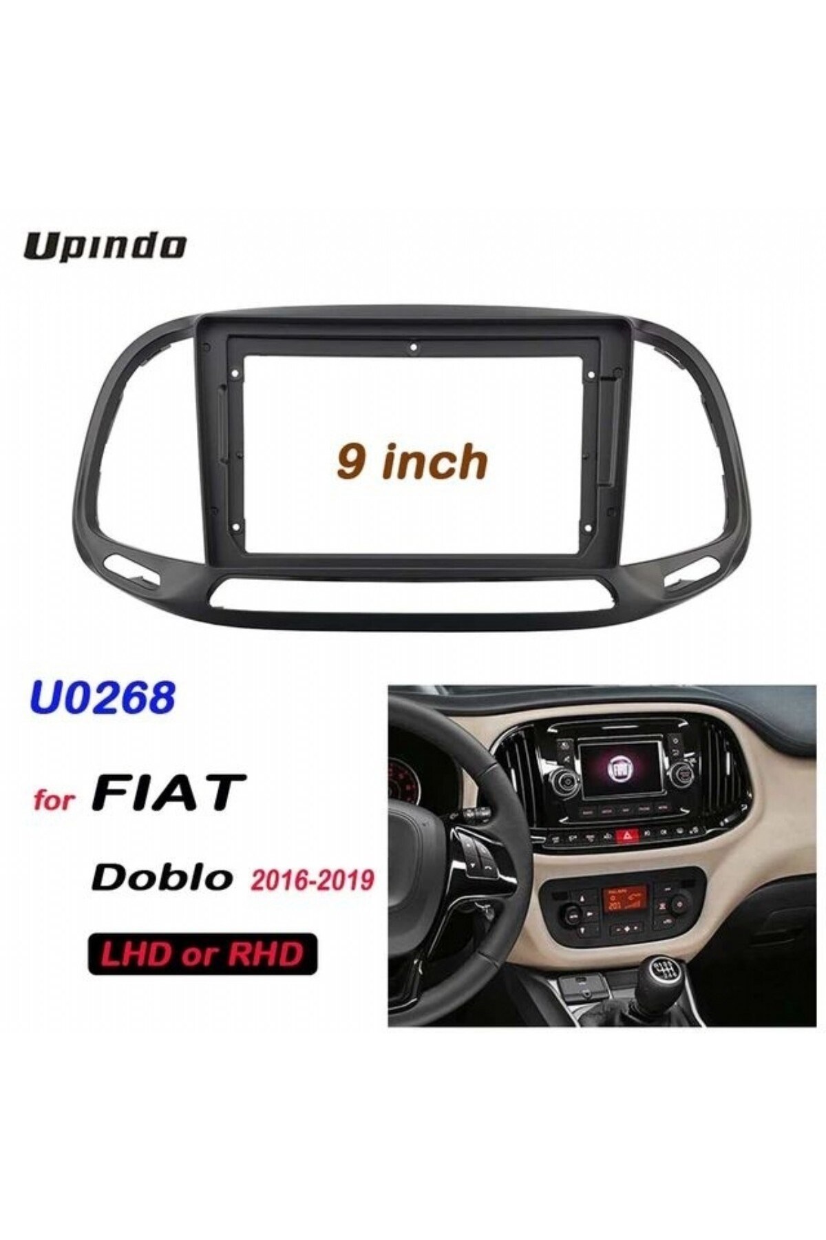 FIAT DOBLO 2015-2023 ANDROİD TEYP ÇERÇEVE (9 INCH) - SOKET - CANBUS