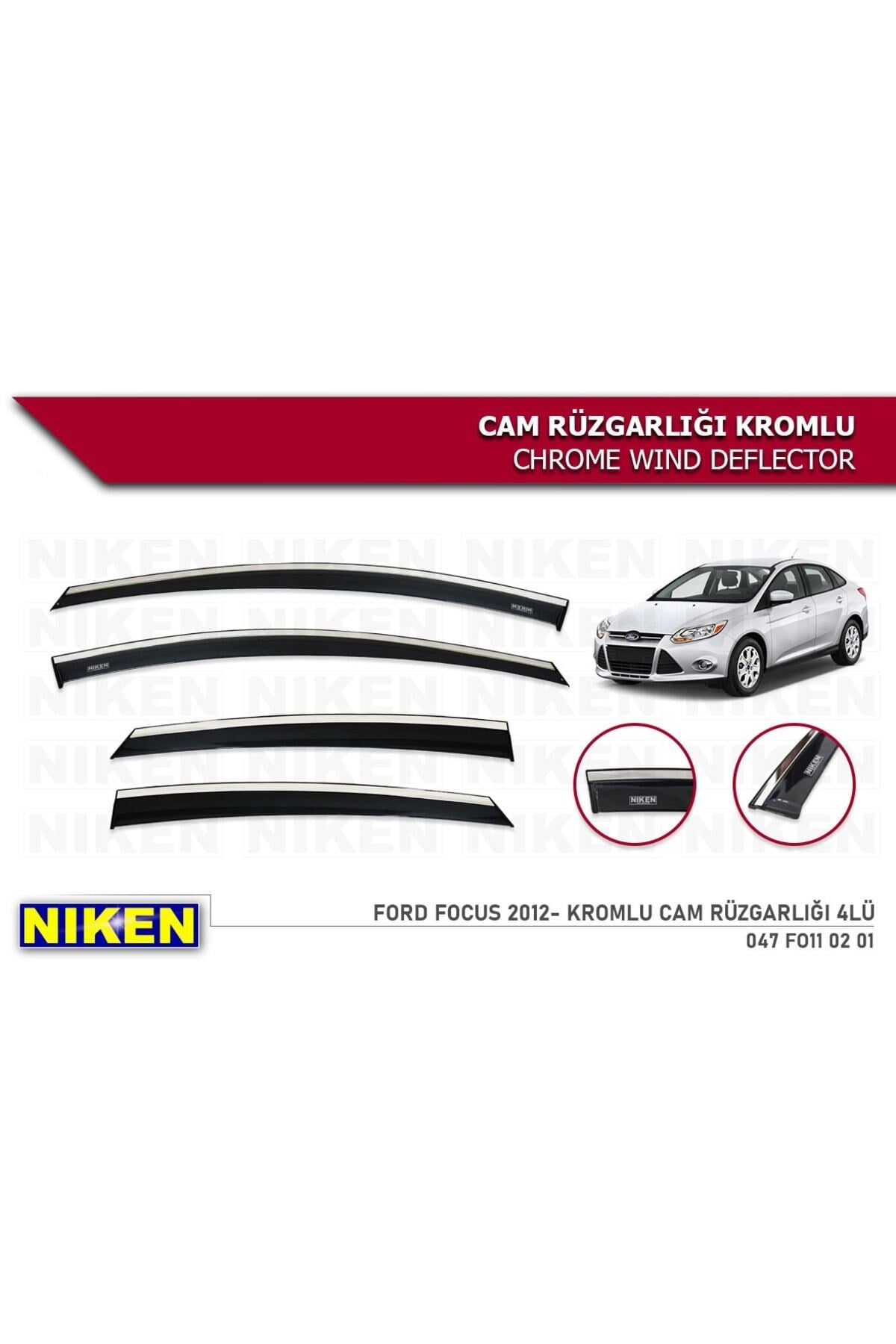 Ford Focus 3 2012-2017 Kromlu Cam Rüzgarlığı