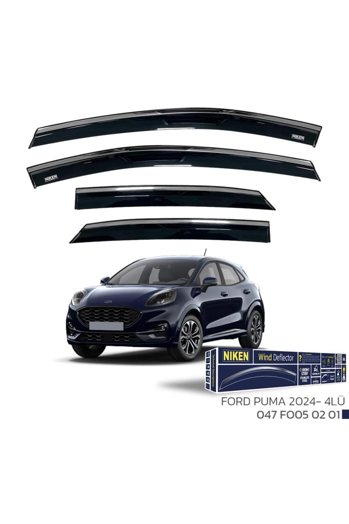 Ford Puma Niken Kromlu Cam Rüzgarlığı 4lü Set 2024 ve Üstü