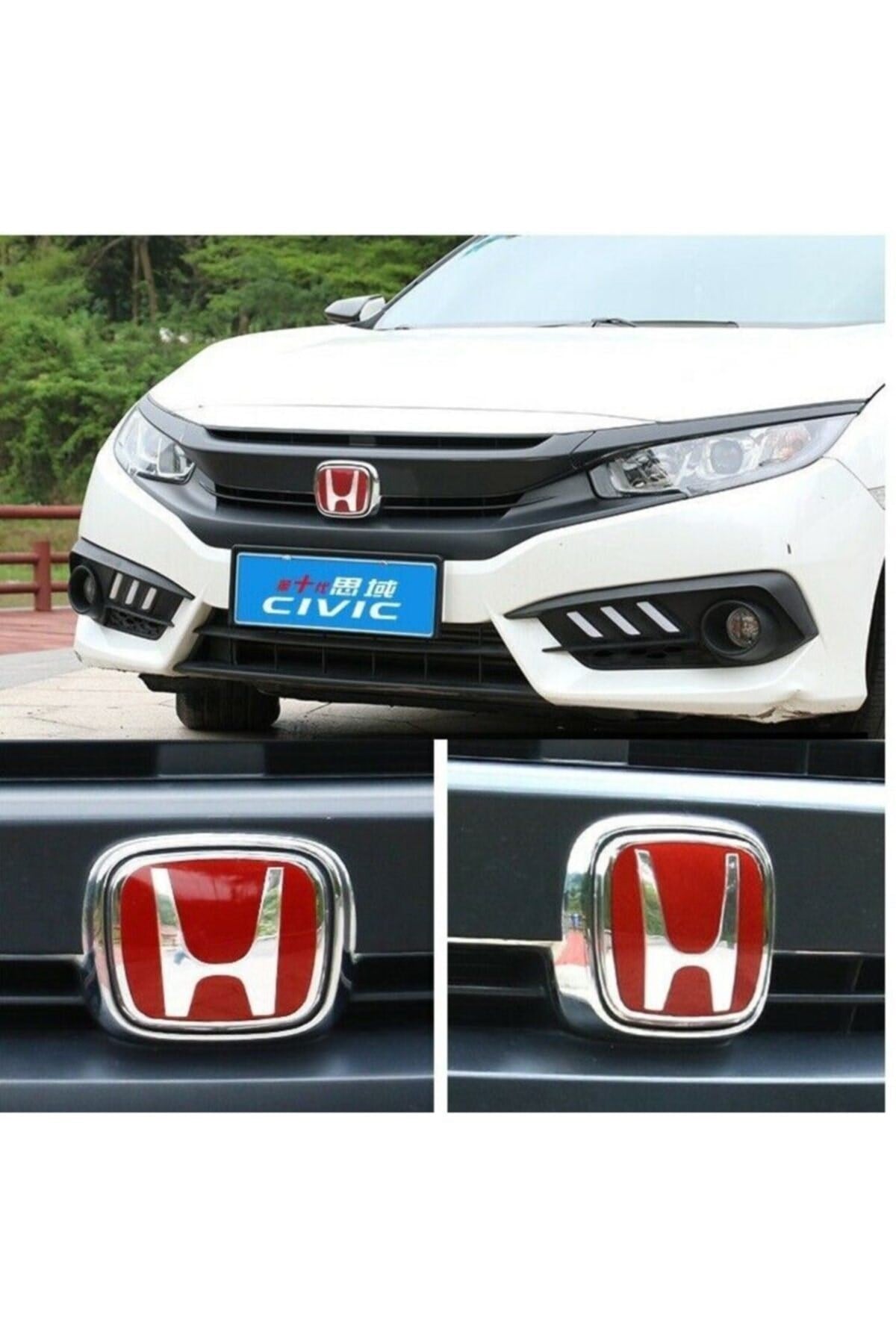 Honda Civic Fc5 Ön Kırmızı Logo