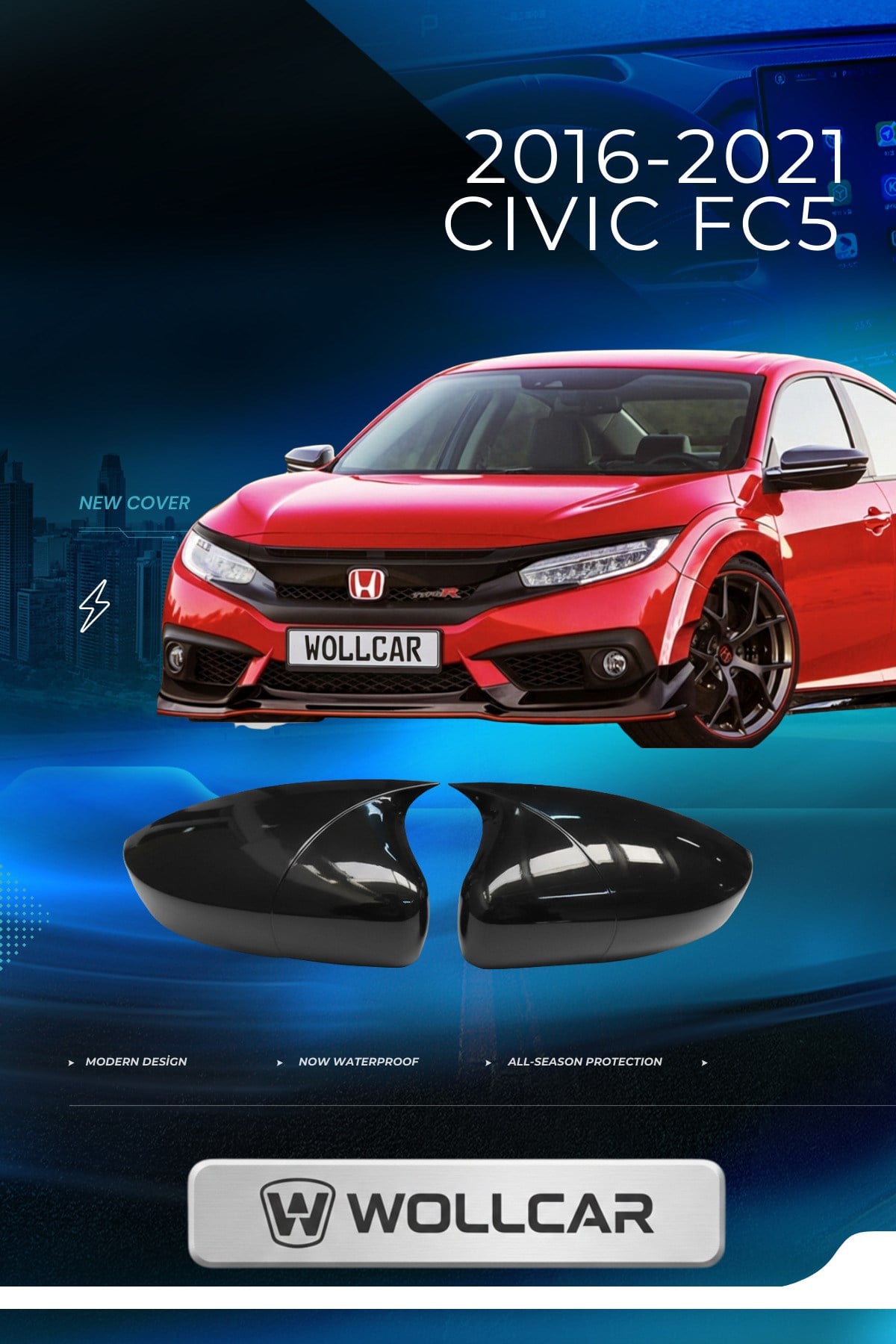 Honda Civic Fc5 Yarasa Ayna Kapağı
