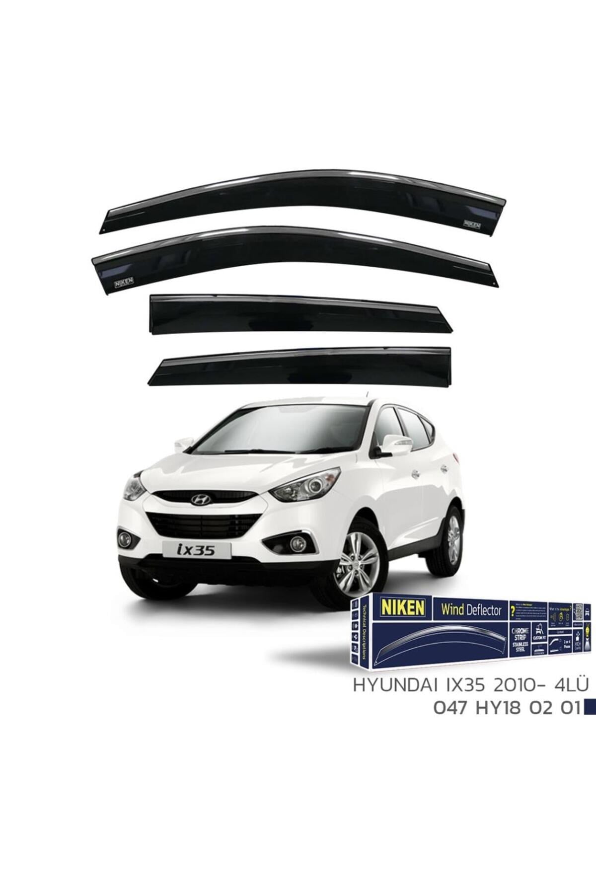 Hyundai Ix35 Kromlu Cam Rüzgarlığı 4lü Set 2010 Ve Üstü