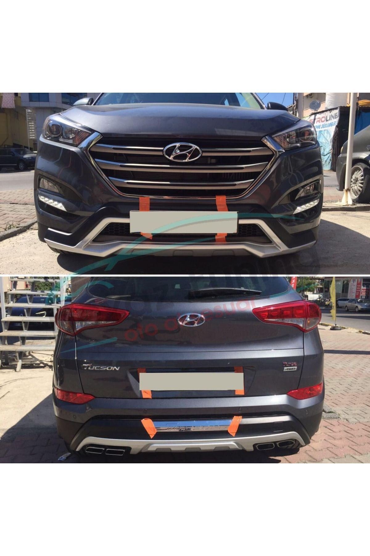 Hyundai Tucson Ön Arka Tampon Koruma Difüzör 2015-2018 Arası