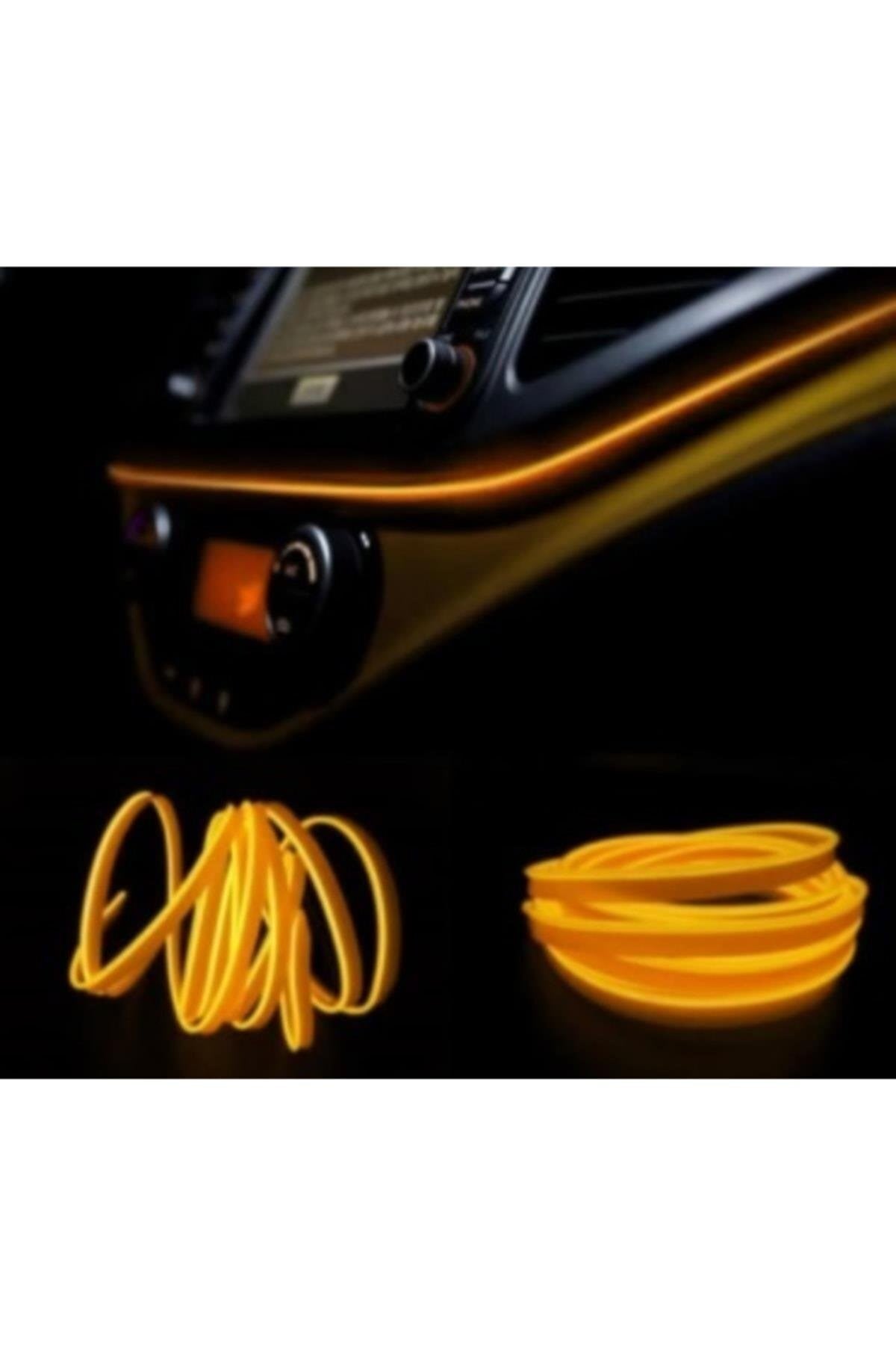 Ip Neon - Ip Neon Led Sarı 2 Metre - Araç Içi Ip Neon Led - Torpido Ip Led - Torpido Led