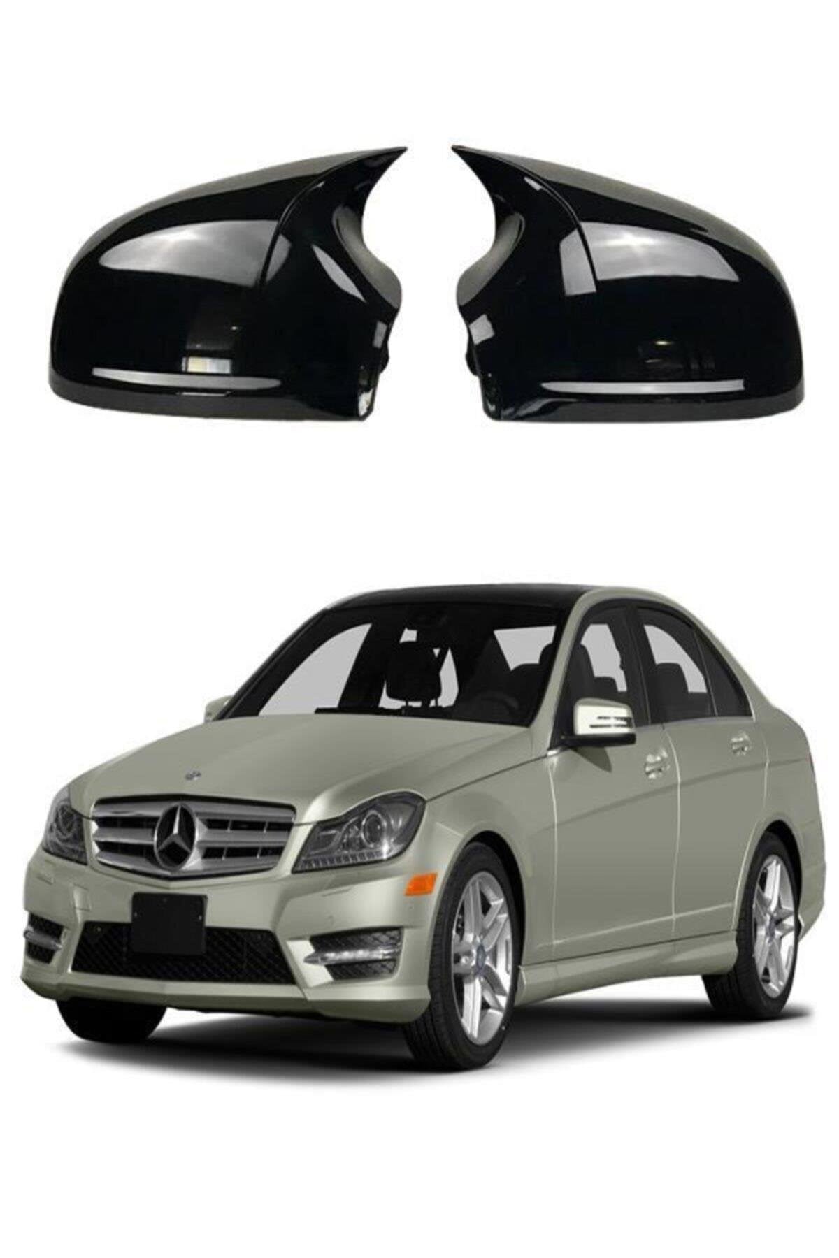 Mercedes C Serisi W204 Araca Özel Batman Yarasa Ayna Kapağı Pianoblack