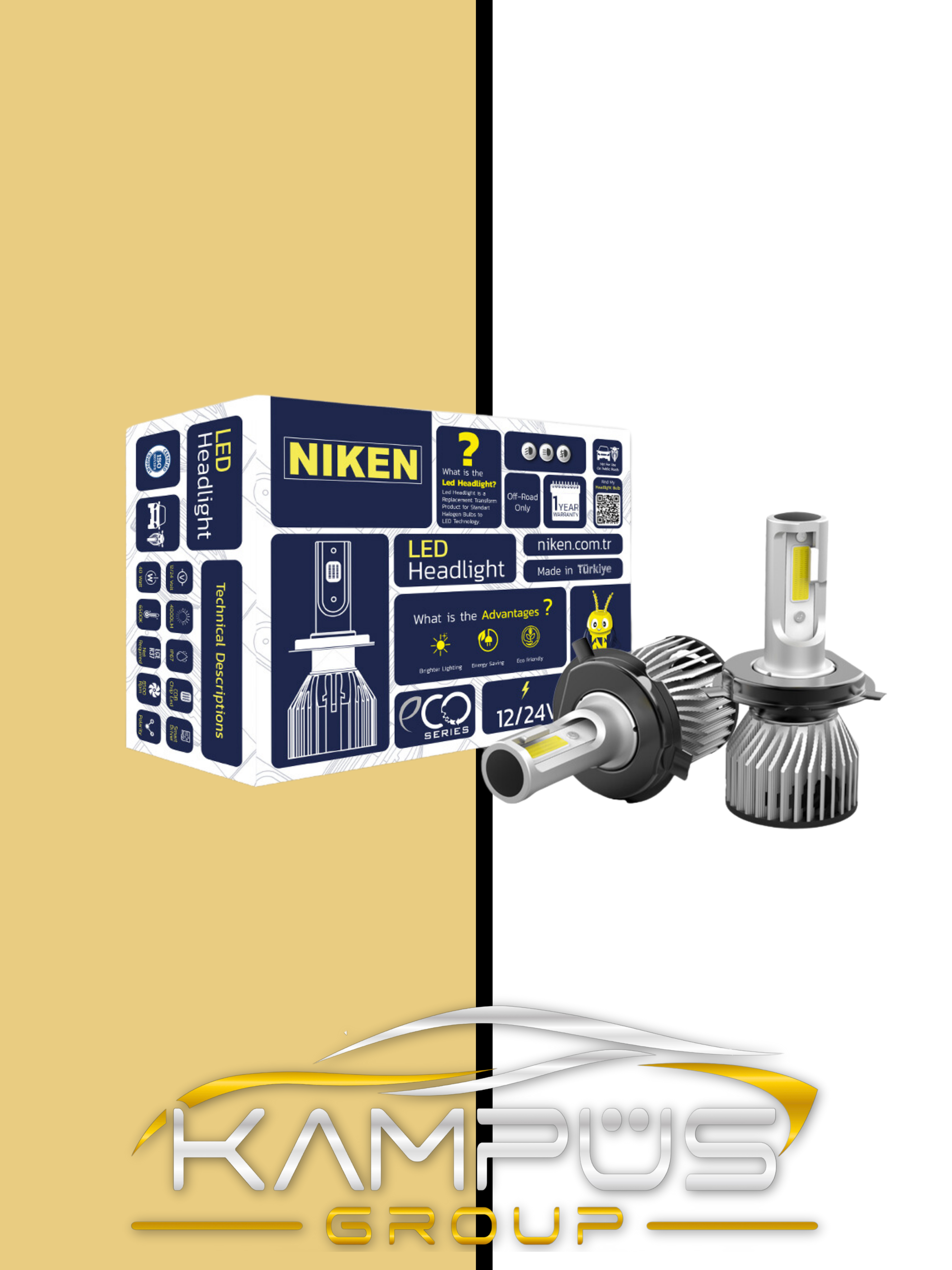 NİKEN ECO H4 LED XENON
