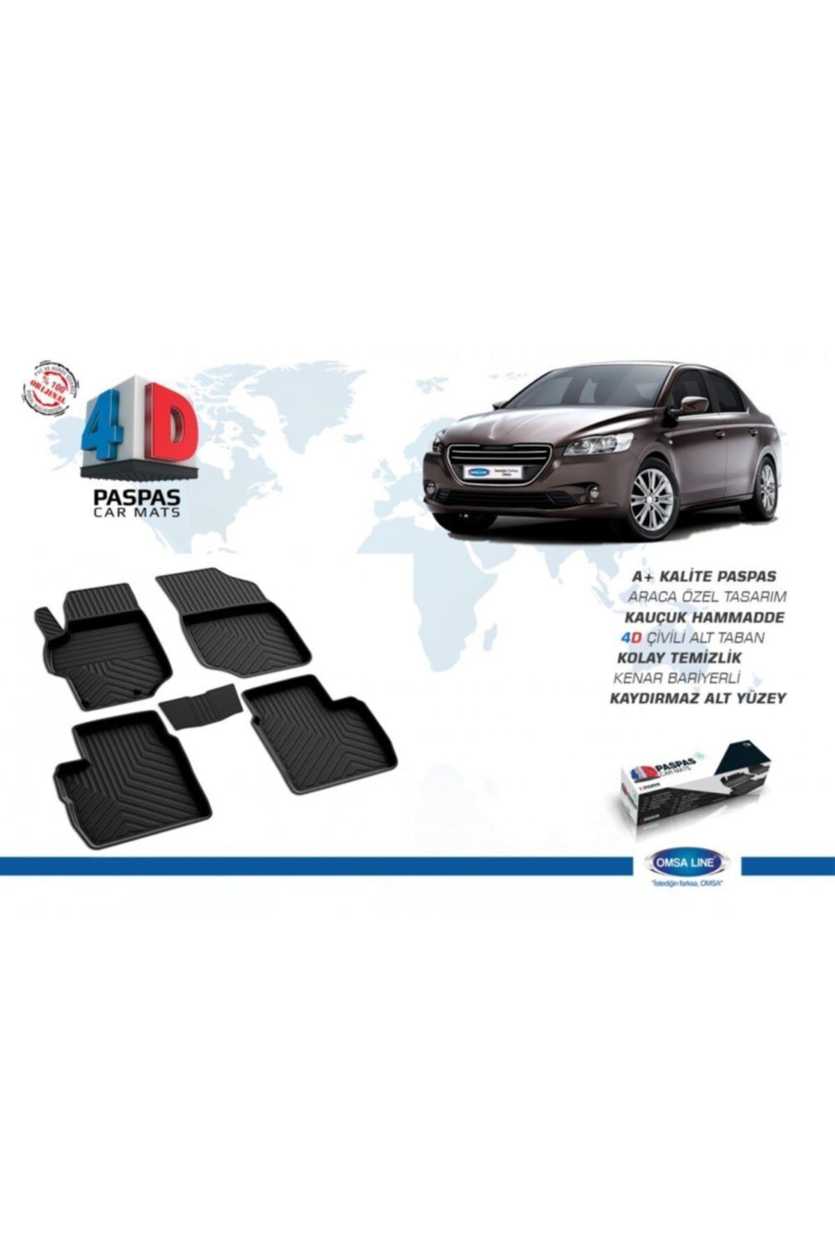 Peugeot 301 4d Paspas Siyah 2013-ve Sonrası (kokusuz)