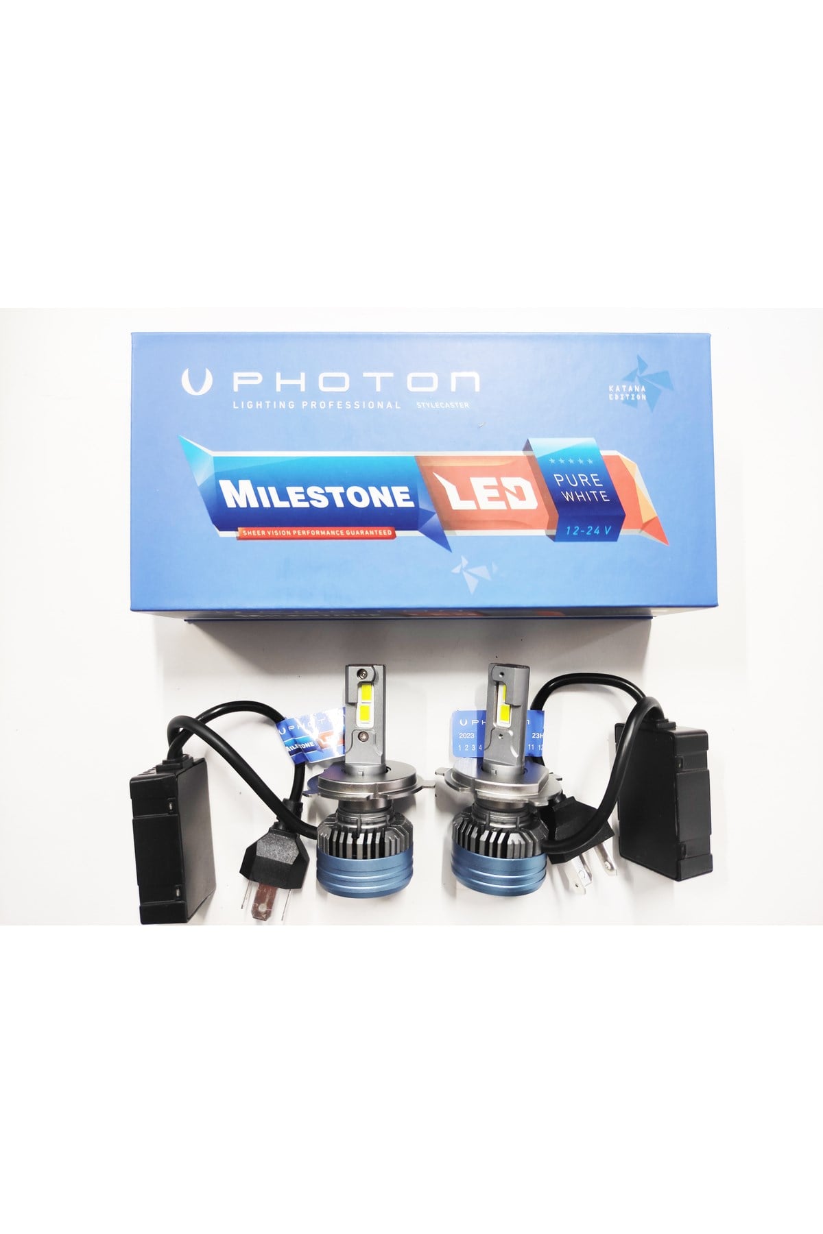 Photon Milestone H4  uyumlu Katana 12V-24V Led Xenon Beyaz 14000 Lümen
