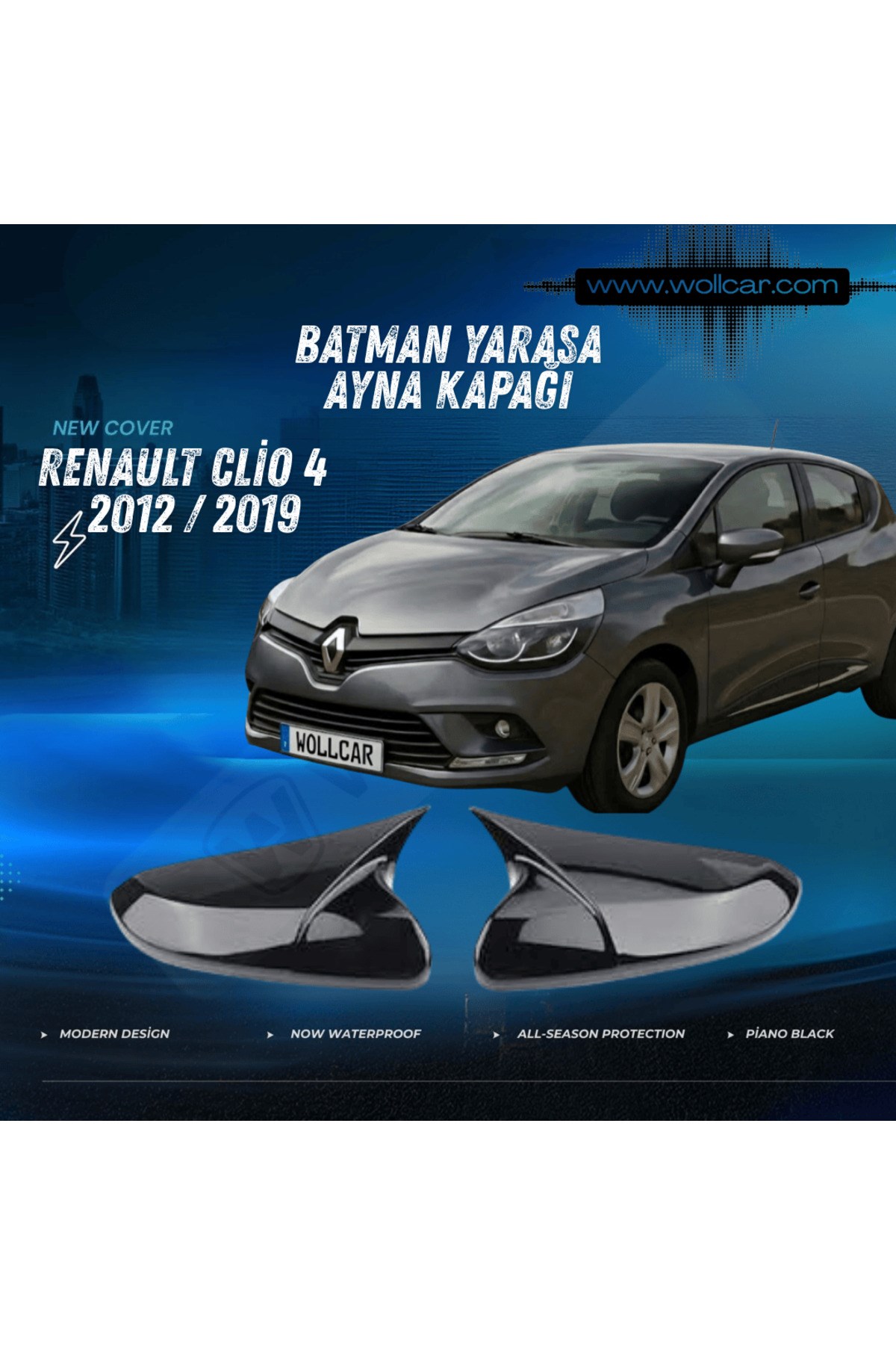 Renault Clıo 4 Yarasa Ayna Kapağı (2012-2019)