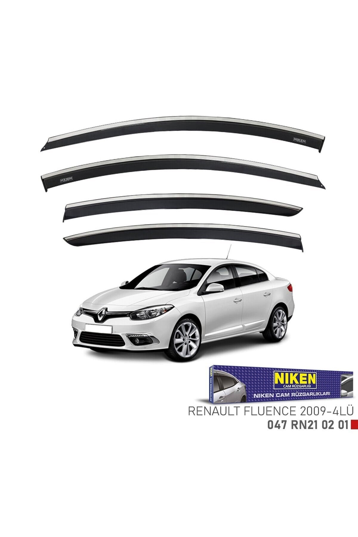 Renault Fluence Kromlu Cam Rüzgarlığı Niken 2009+ sonrası uyumlu