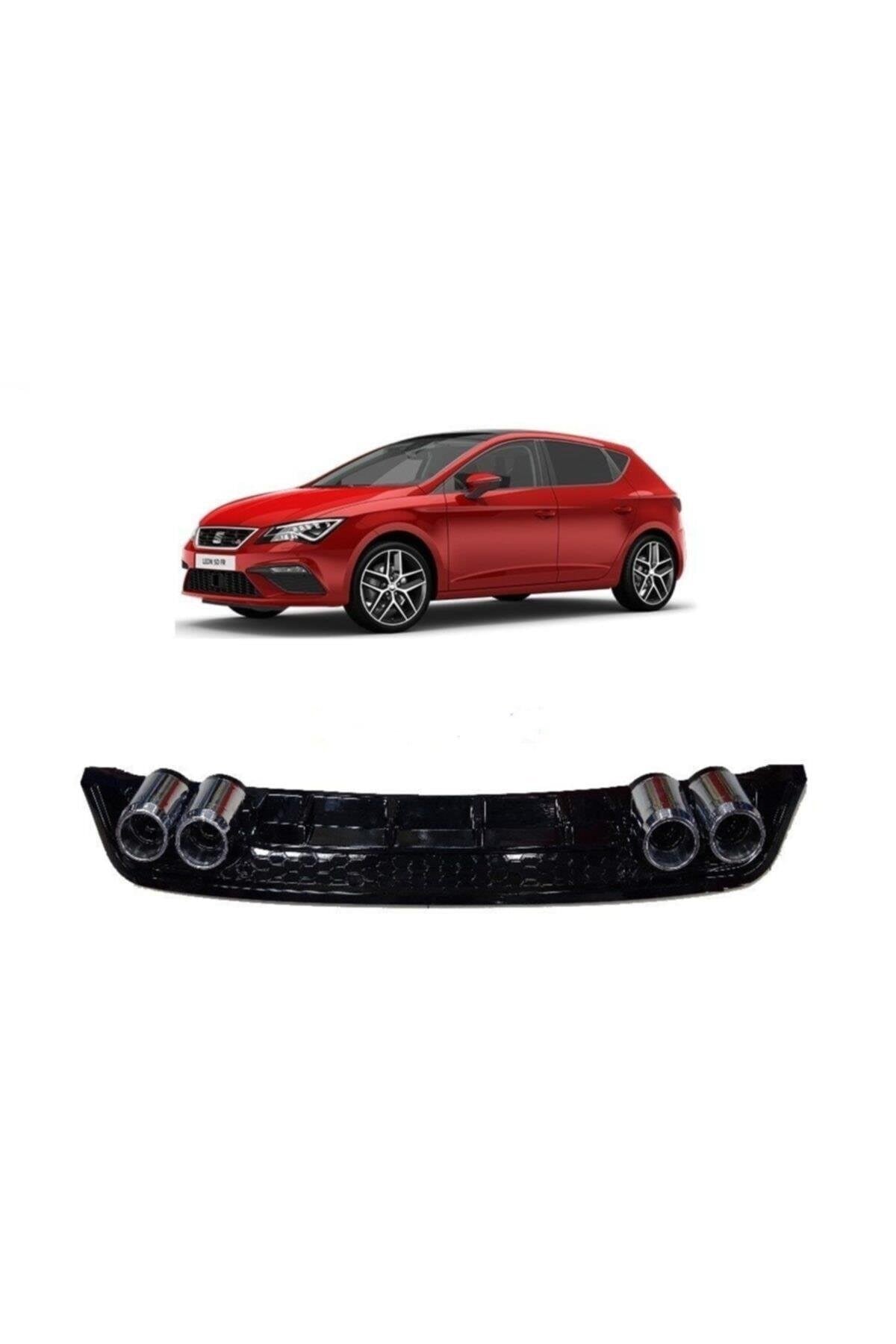 Seat Leon Difüzör 2012 - 2016 Piano Black 4 Egzozlu