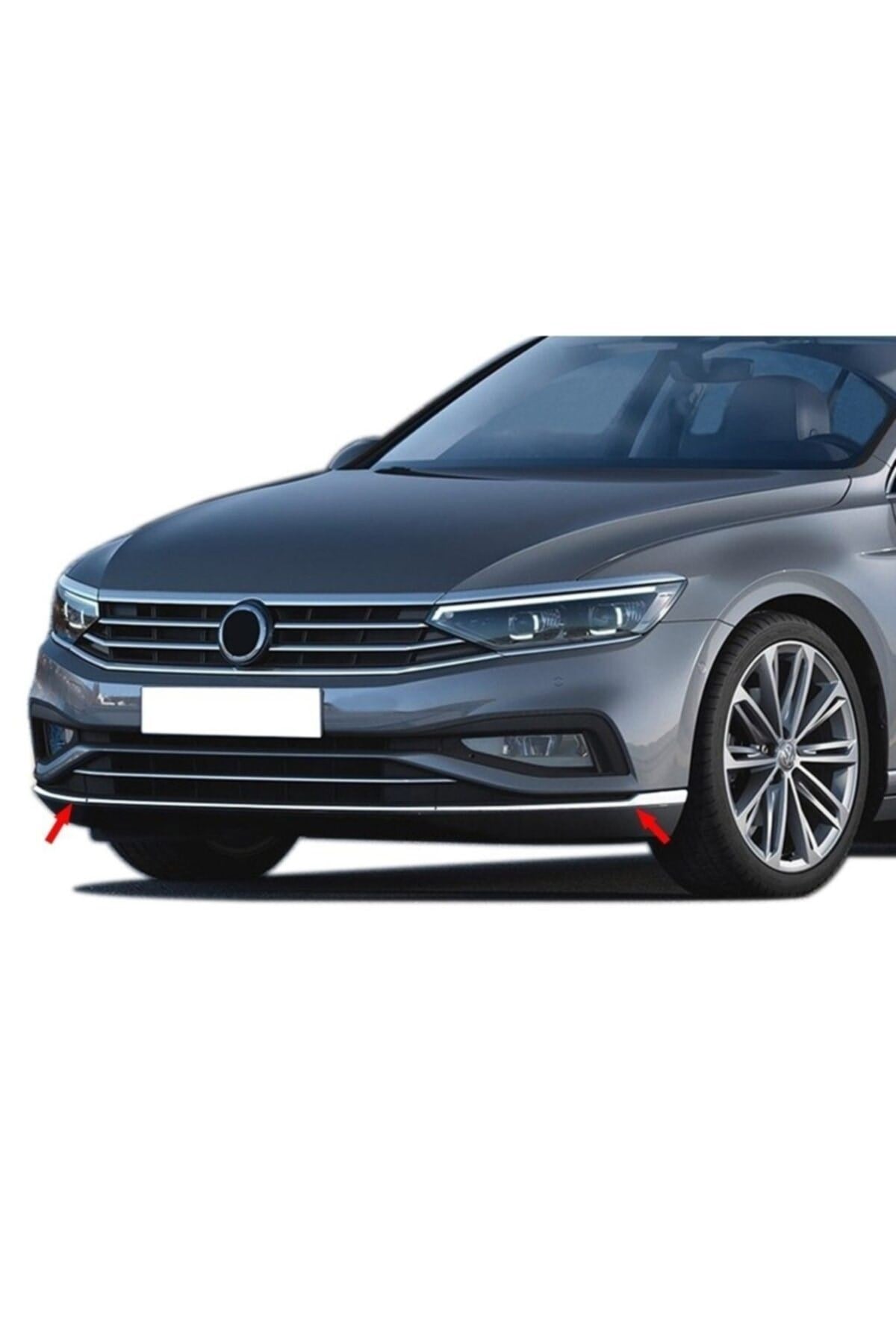 Volkswagen Passat B8.5 Ön Tampon Alt Çıtası Kromu 3 Parça 2019+