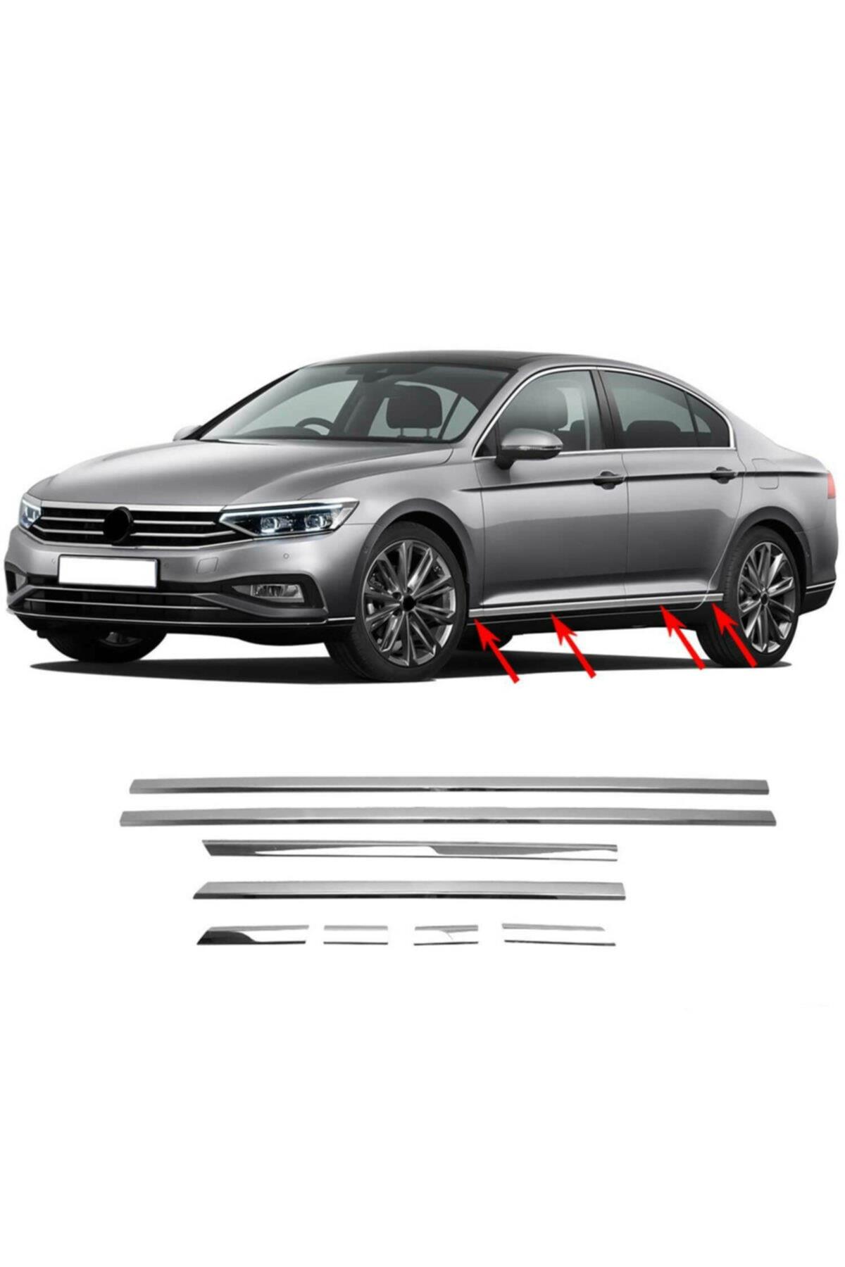 Vw Passat B8.5 - Yan Kapı Alt Çıtası Krom - 8 Prç.