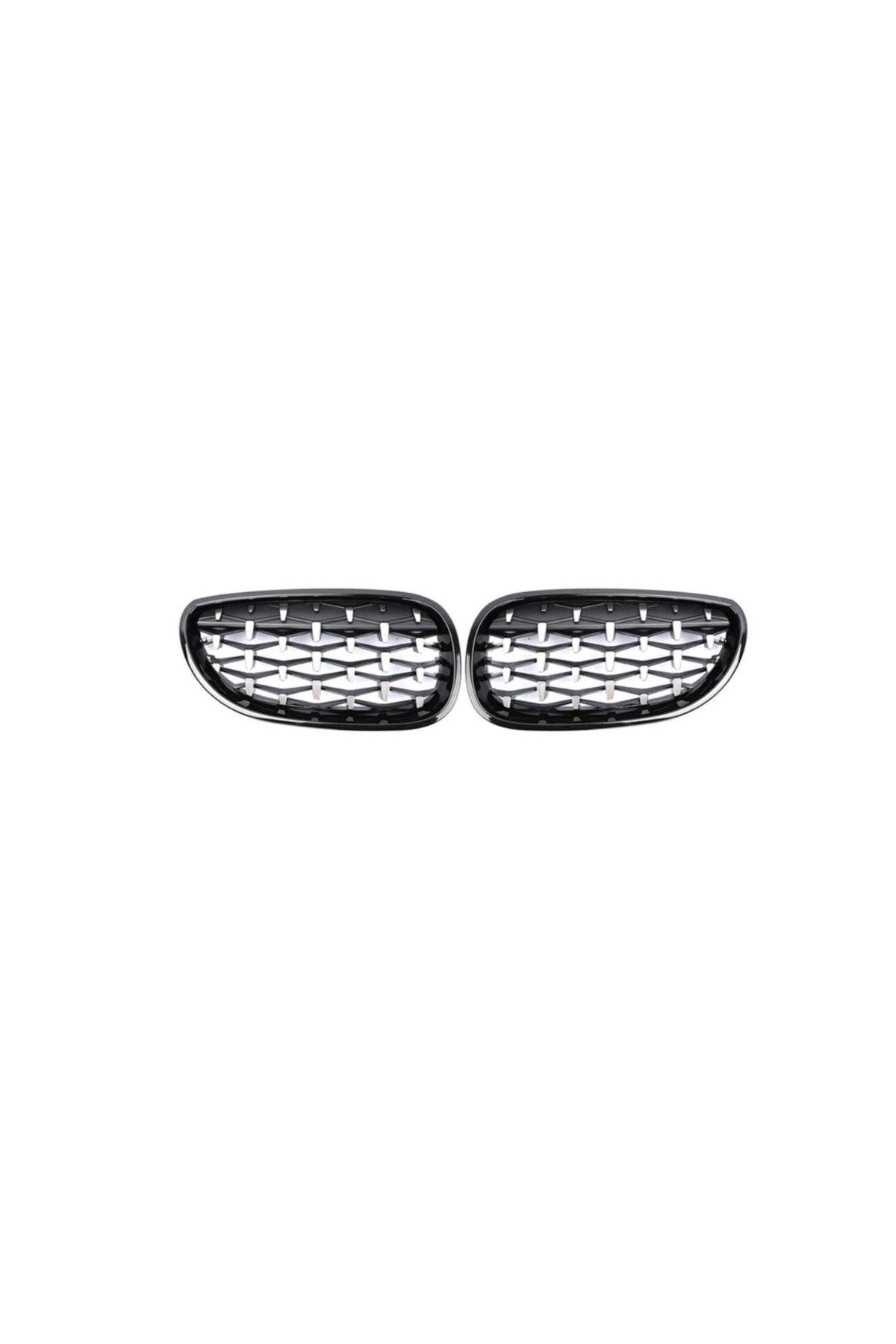 5 SERISI E60 2004-2009 IÇIN UYUMLU DIAMOND PANJUR (BÖBREK) PIANO BLACK  ÇERÇEVE