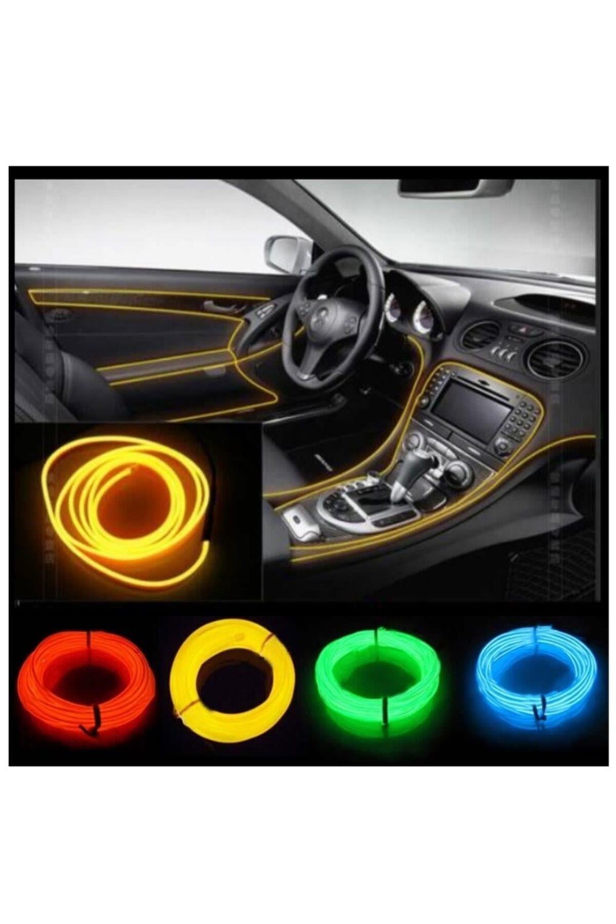 Araç Içi Sarı Neon Led Ip 2 Metre