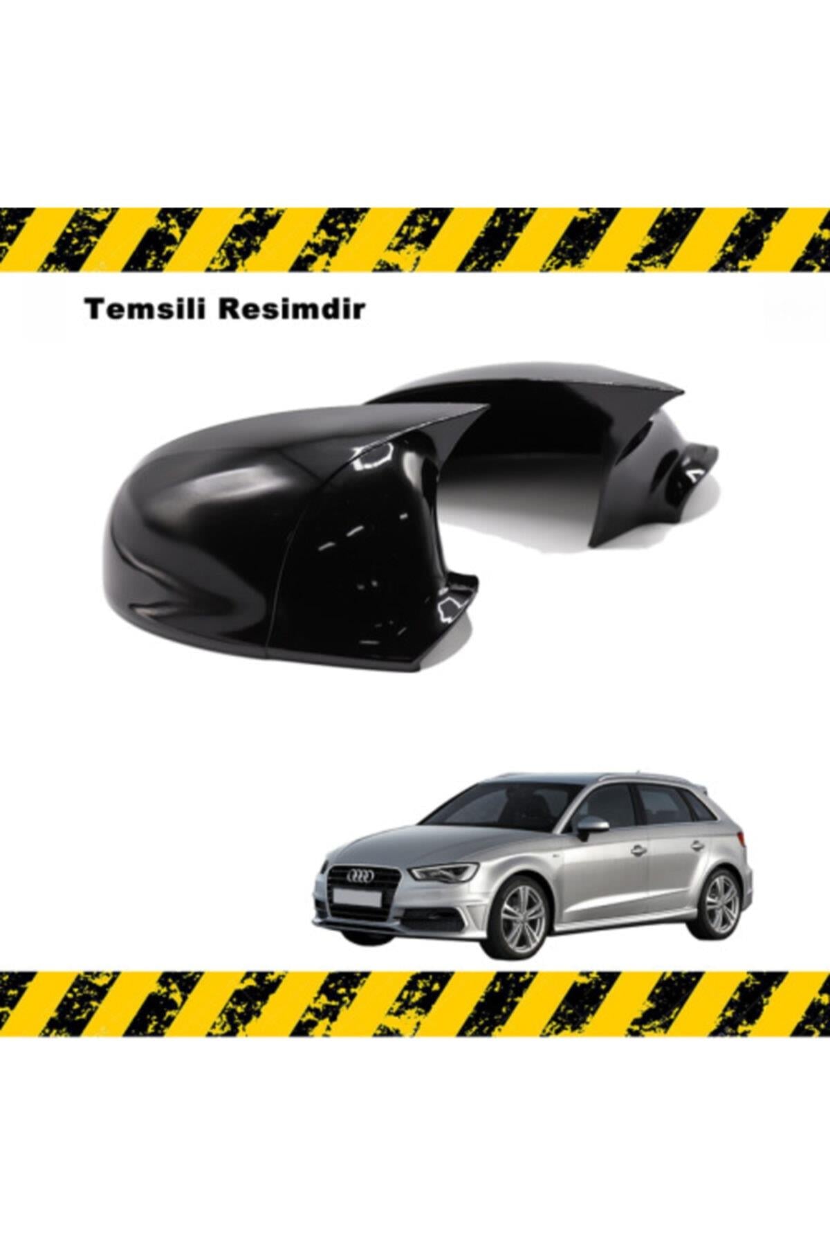 Audi A3 Ayna Kapağı Hb 2013-2020 Arası Siyah Yarasa Batman - Piano Black