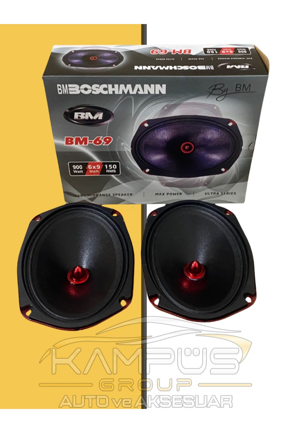 Boschmann Bm-69 Oto Midrange Oval 6x9 Inç 900 Watt (150 Rms) 2 Adet